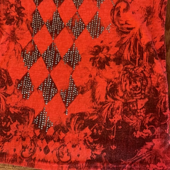 MISS ME VINTAGE EMBELLISHED TANK. Distressed, sparkle, mesh net back size Large - Picture 13 of 15